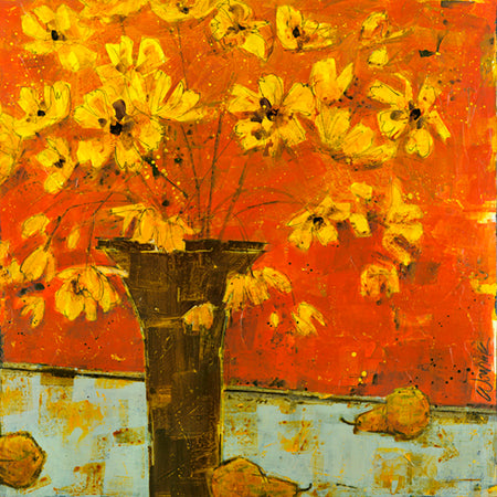 Poppies - "Poppies and Brown Vase with Pears" Edition