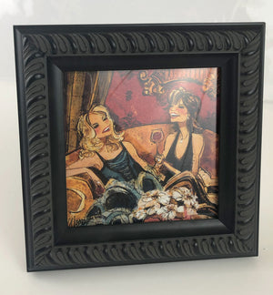 5" x 5" Frames with Women & Wine Print