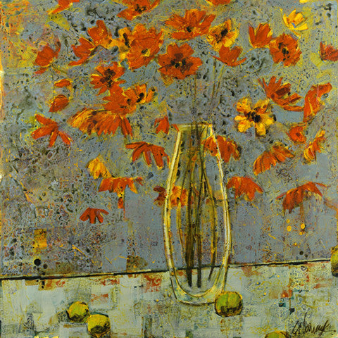 Poppies - "Poppies and Clear Vase with Limes" Edition
