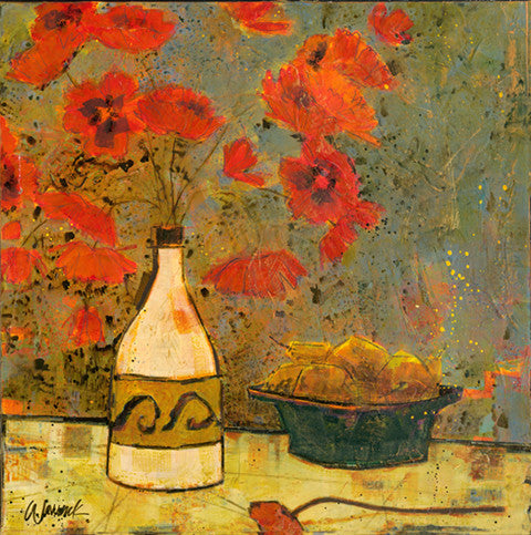 Poppies - "Poppies and White Vase with Pears" Edition