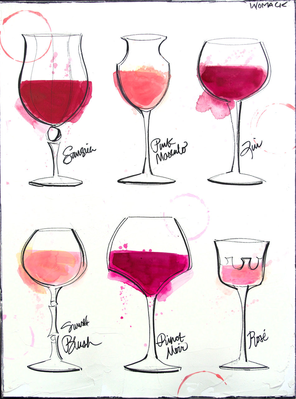 Wine Glossary Illustration (Reds & Rose´)