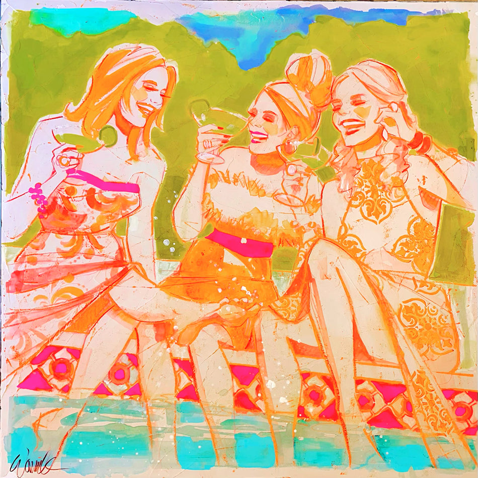 Women and Wine® "Summering" - Original -SOLD