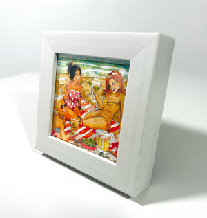 5" x 5" Frames with Women & Wine Print